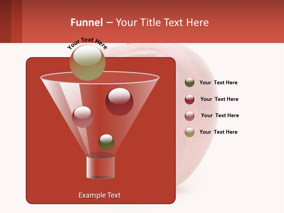 A Red Apple With A Plus Sign On It PowerPoint Template