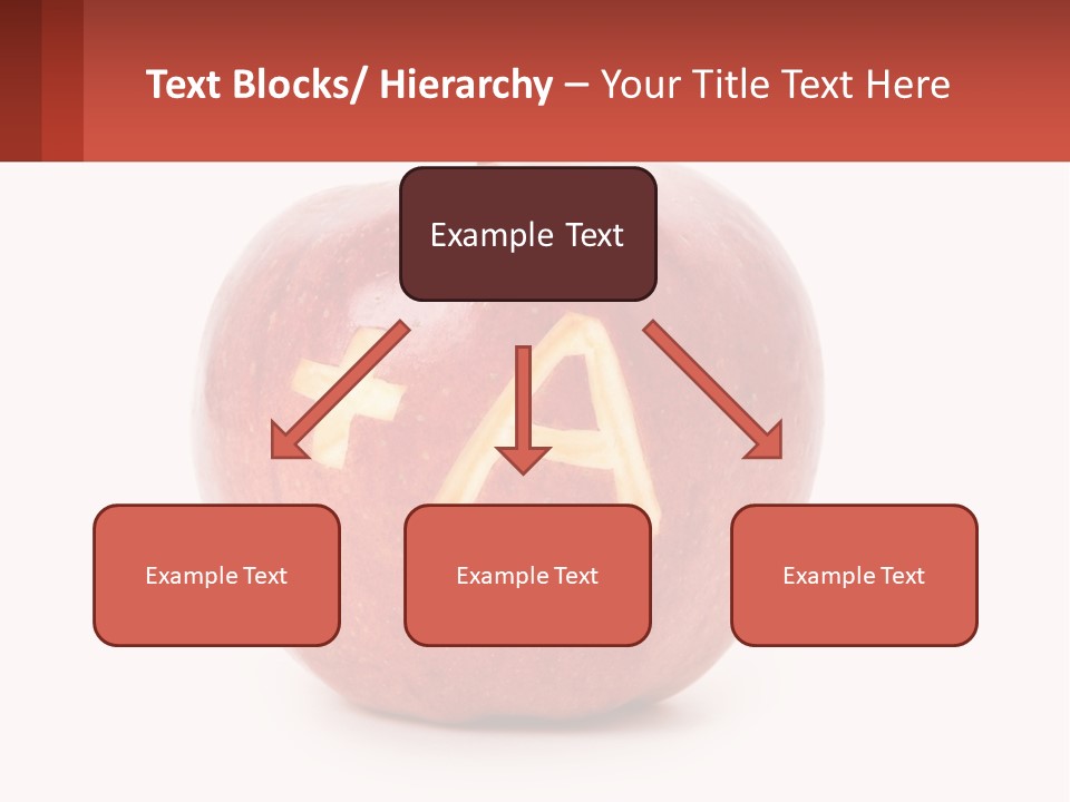 A Red Apple With A Plus Sign On It PowerPoint Template