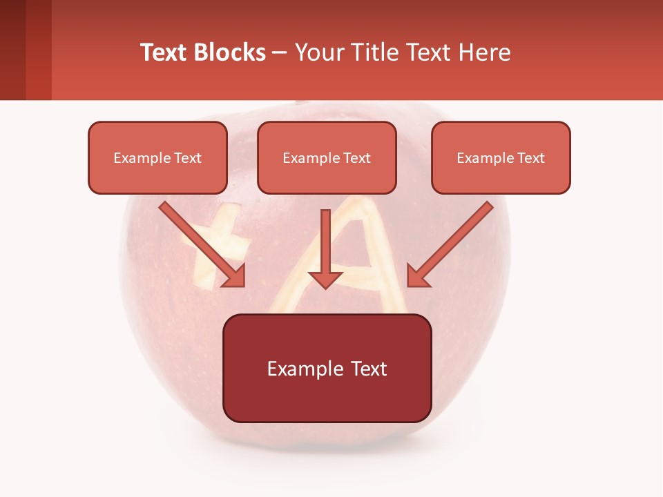 A Red Apple With A Plus Sign On It PowerPoint Template