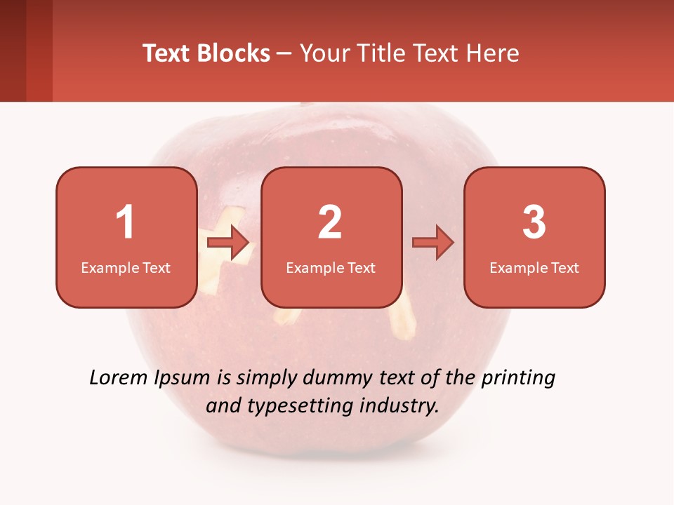 A Red Apple With A Plus Sign On It PowerPoint Template