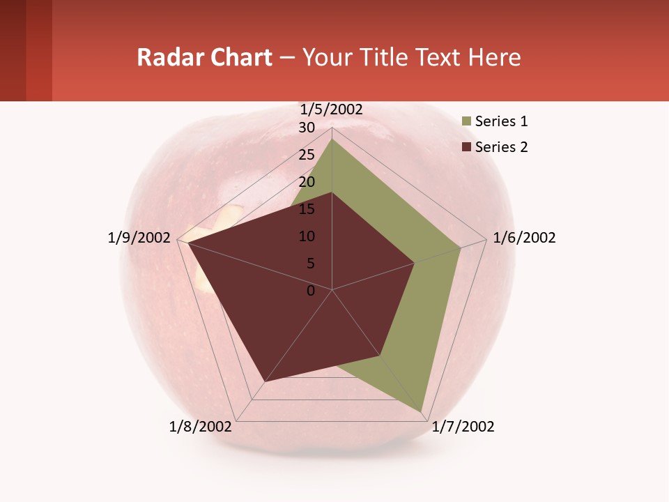 A Red Apple With A Plus Sign On It PowerPoint Template