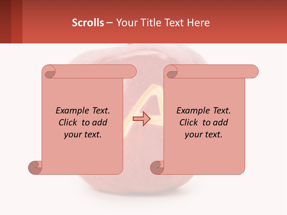 A Red Apple With A Plus Sign On It PowerPoint Template