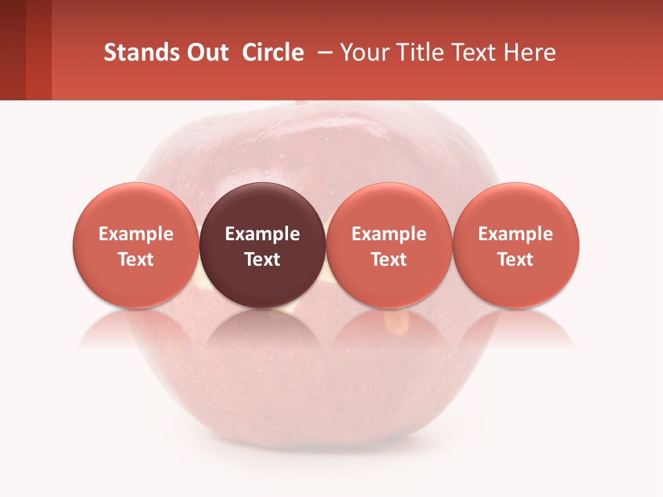A Red Apple With A Plus Sign On It PowerPoint Template
