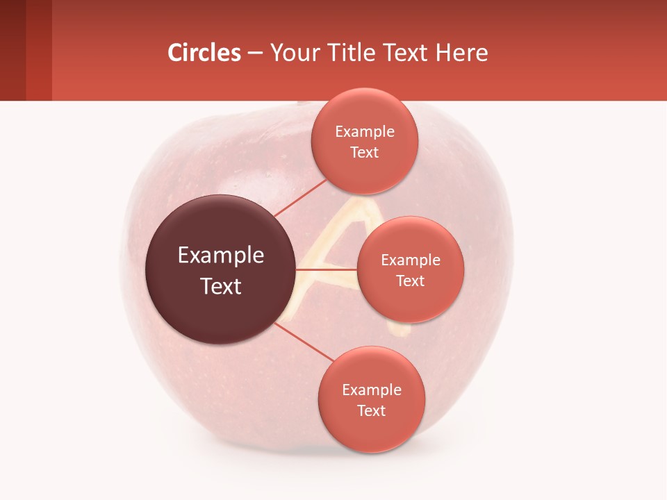 A Red Apple With A Plus Sign On It PowerPoint Template