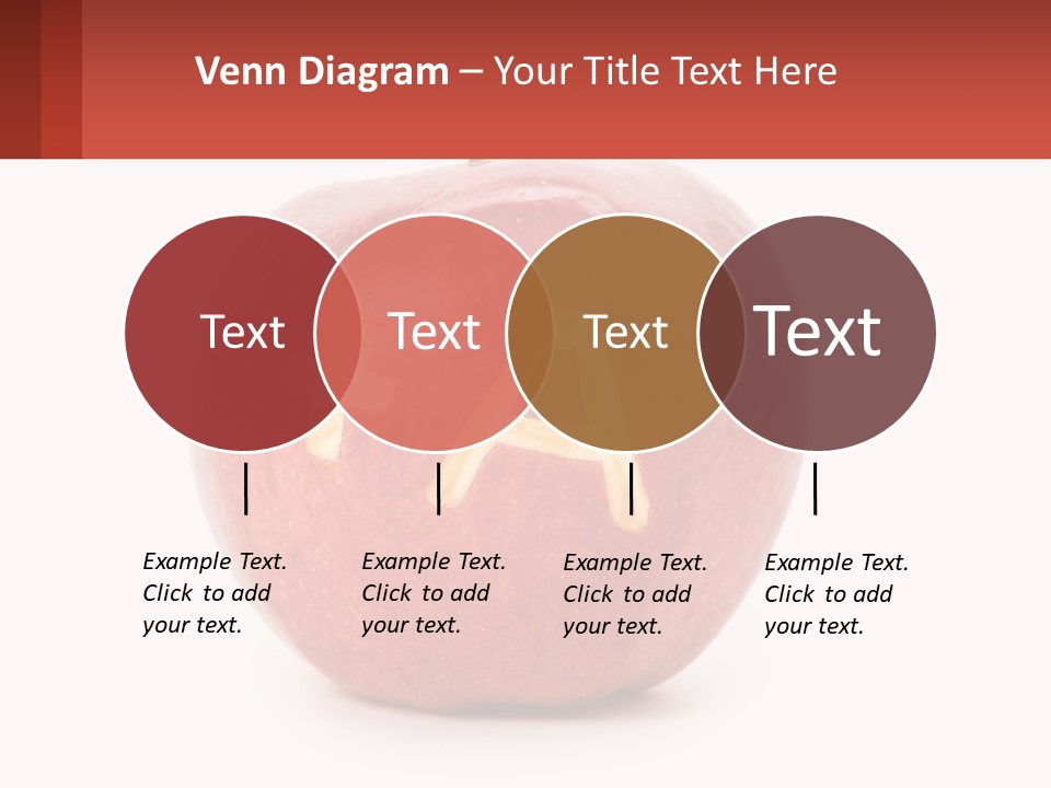 A Red Apple With A Plus Sign On It PowerPoint Template