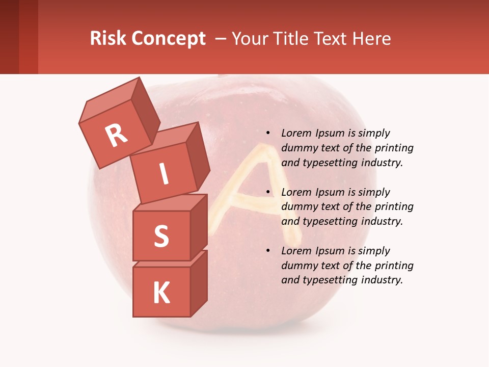 A Red Apple With A Plus Sign On It PowerPoint Template