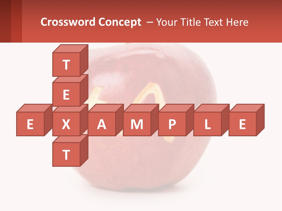 A Red Apple With A Plus Sign On It PowerPoint Template