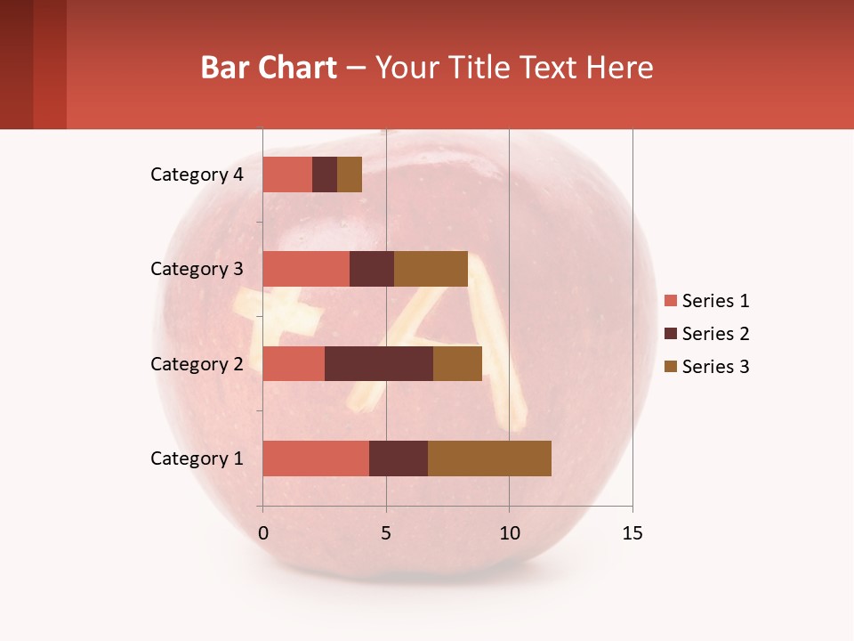 A Red Apple With A Plus Sign On It PowerPoint Template