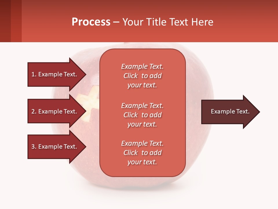 A Red Apple With A Plus Sign On It PowerPoint Template