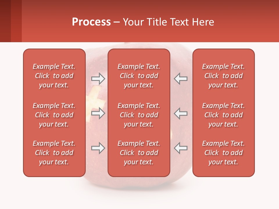 A Red Apple With A Plus Sign On It PowerPoint Template