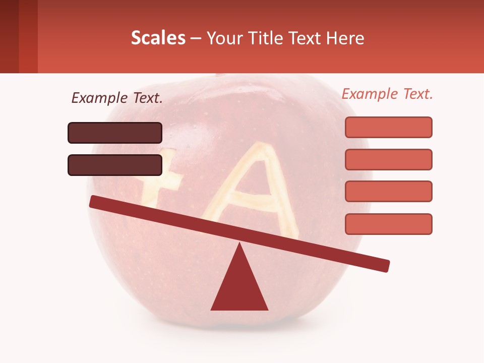 A Red Apple With A Plus Sign On It PowerPoint Template