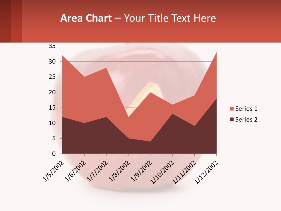 A Red Apple With A Plus Sign On It PowerPoint Template
