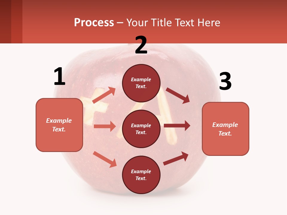 A Red Apple With A Plus Sign On It PowerPoint Template