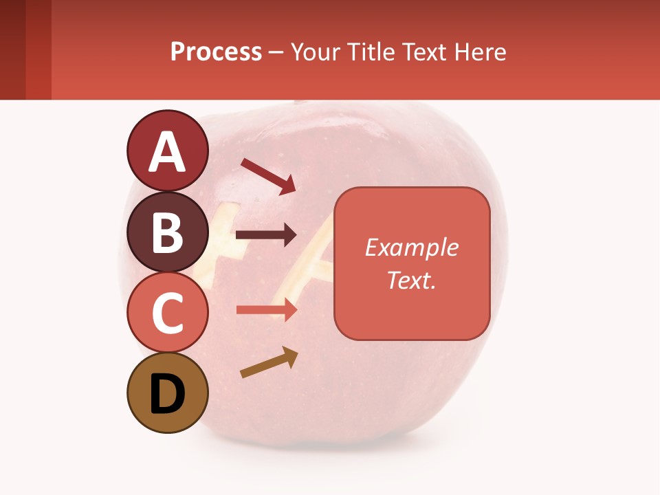 A Red Apple With A Plus Sign On It PowerPoint Template