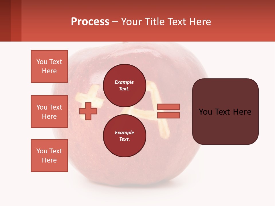 A Red Apple With A Plus Sign On It PowerPoint Template