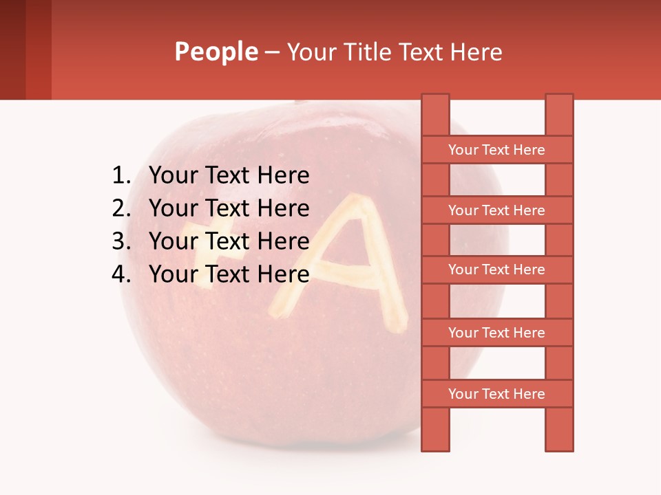 A Red Apple With A Plus Sign On It PowerPoint Template