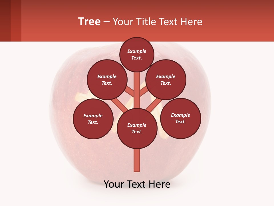 A Red Apple With A Plus Sign On It PowerPoint Template