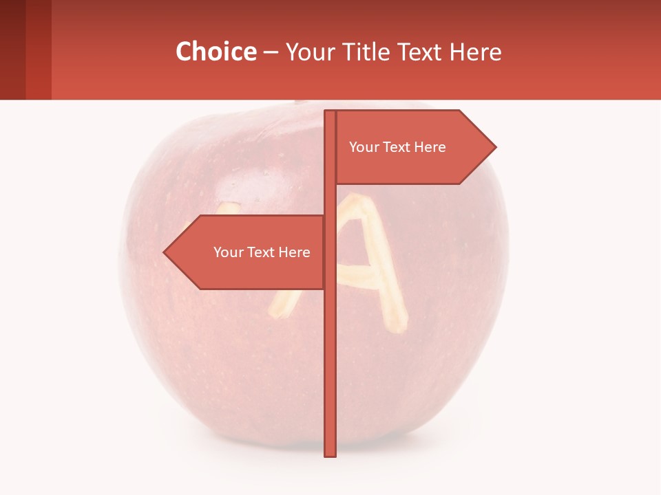 A Red Apple With A Plus Sign On It PowerPoint Template