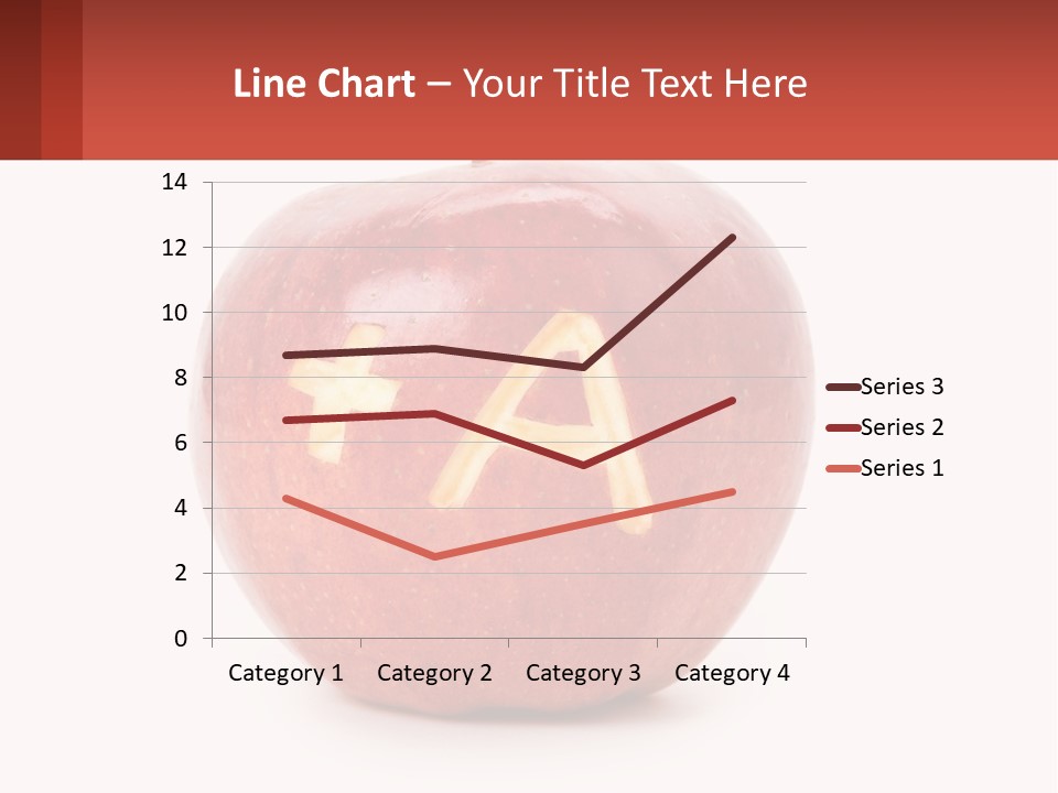 A Red Apple With A Plus Sign On It PowerPoint Template