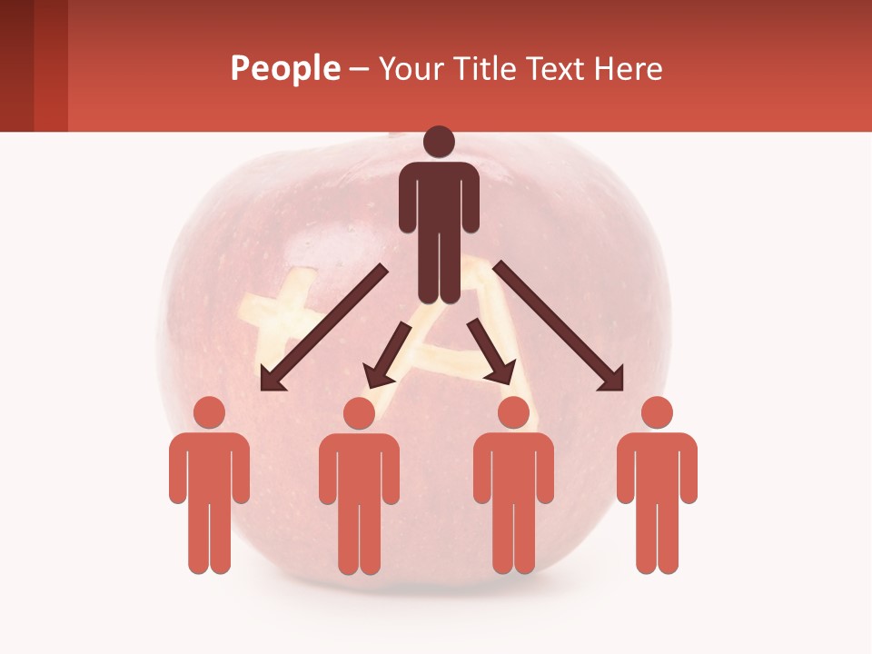 A Red Apple With A Plus Sign On It PowerPoint Template