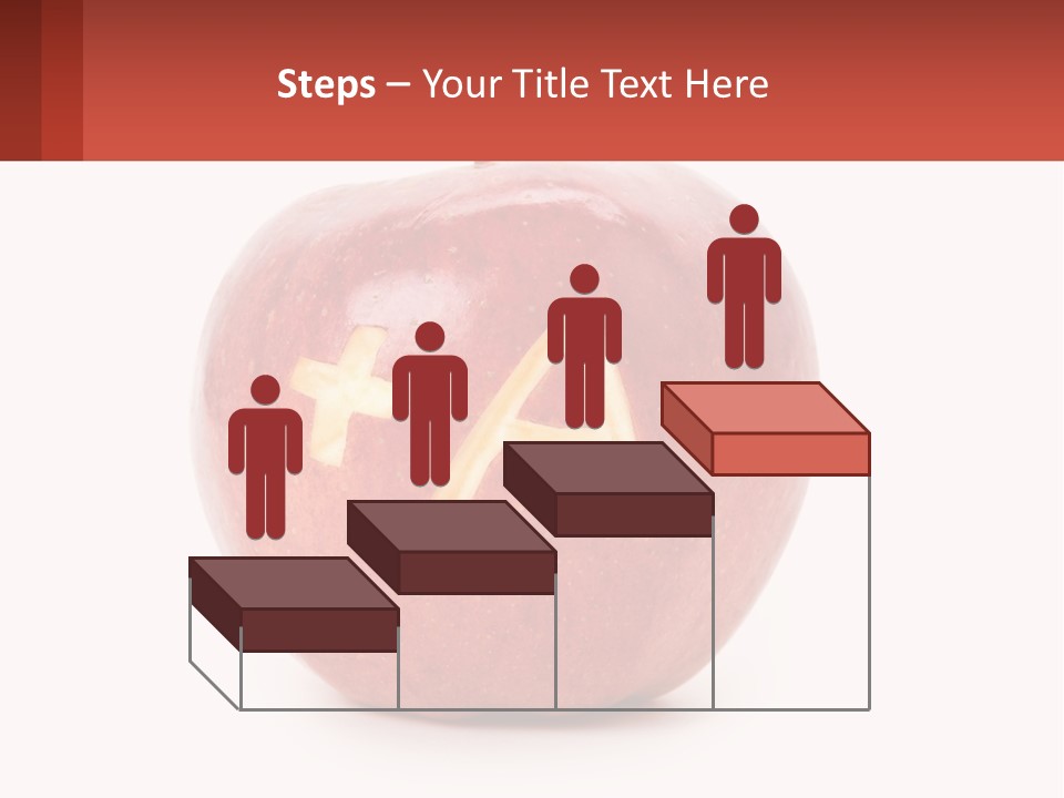 A Red Apple With A Plus Sign On It PowerPoint Template