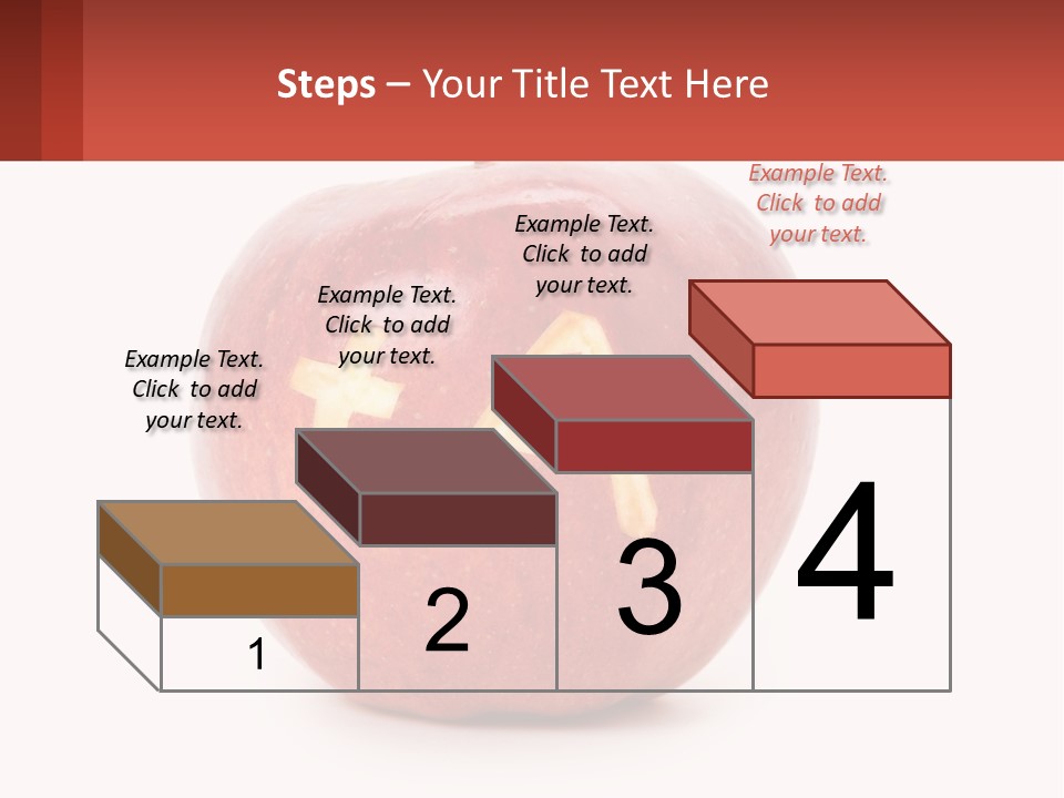 A Red Apple With A Plus Sign On It PowerPoint Template