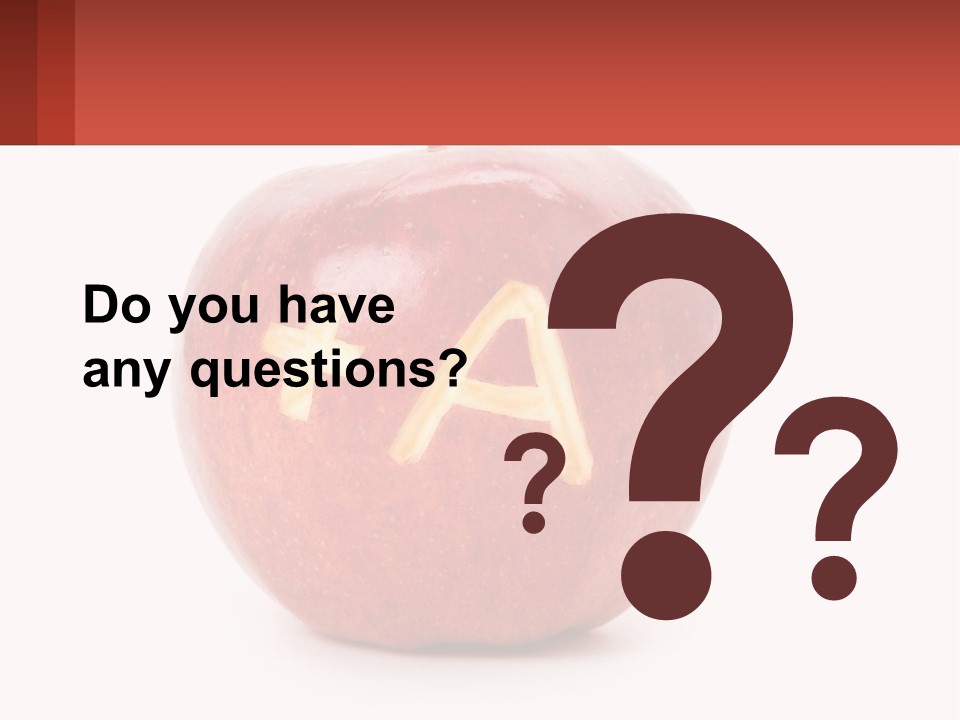 A Red Apple With A Plus Sign On It PowerPoint Template