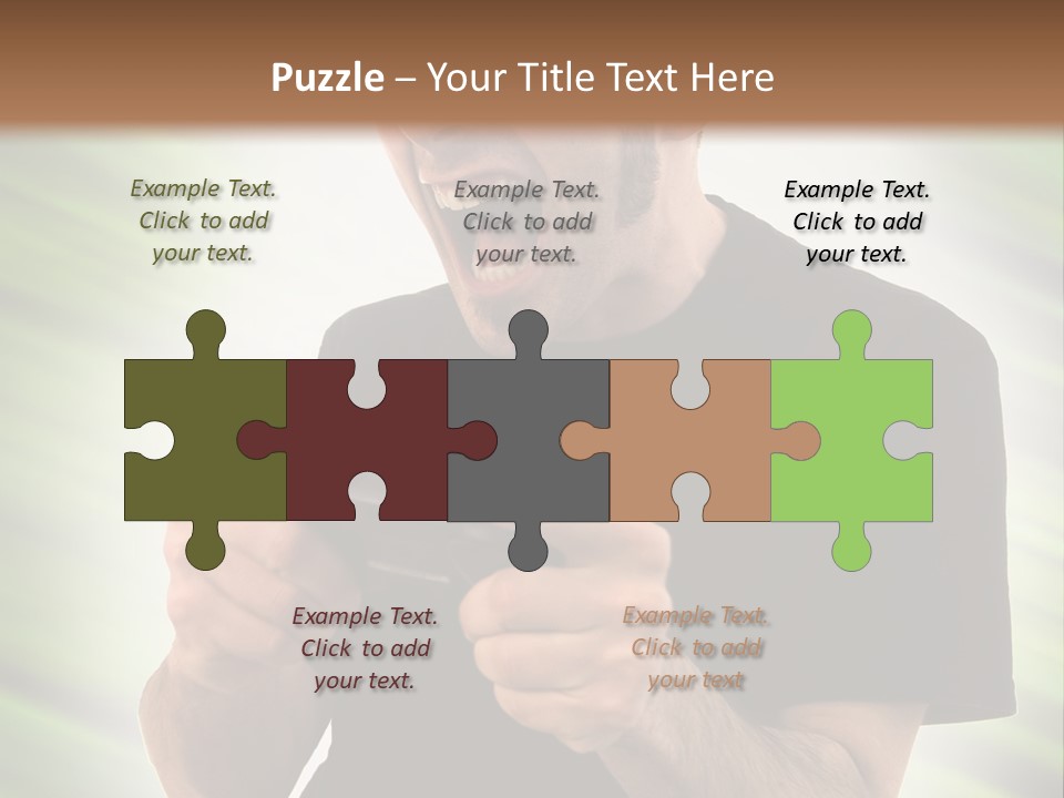 A Man Holding A Remote Control In His Hand PowerPoint Template
