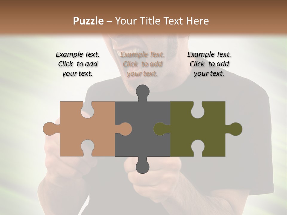 A Man Holding A Remote Control In His Hand PowerPoint Template