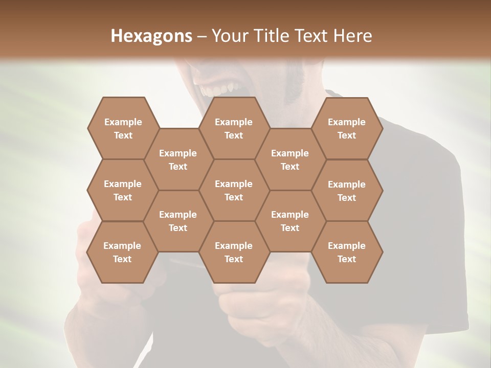 A Man Holding A Remote Control In His Hand PowerPoint Template