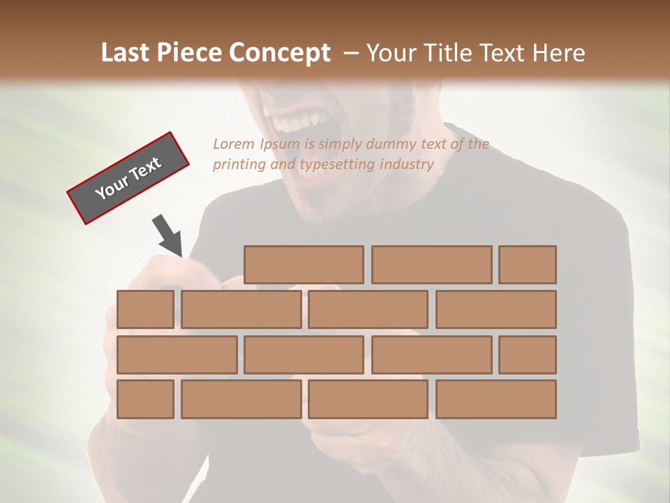 A Man Holding A Remote Control In His Hand PowerPoint Template