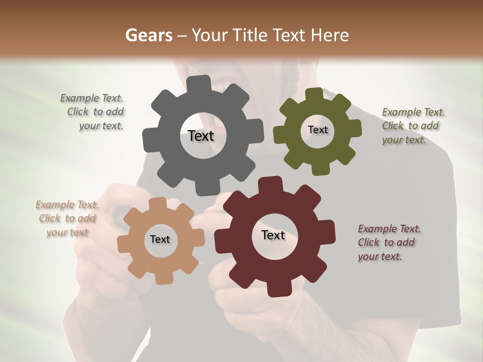 A Man Holding A Remote Control In His Hand PowerPoint Template