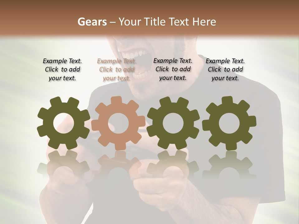 A Man Holding A Remote Control In His Hand PowerPoint Template