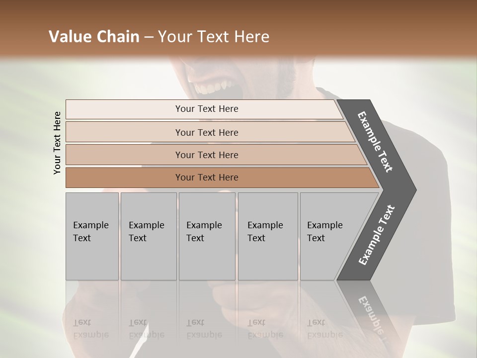A Man Holding A Remote Control In His Hand PowerPoint Template