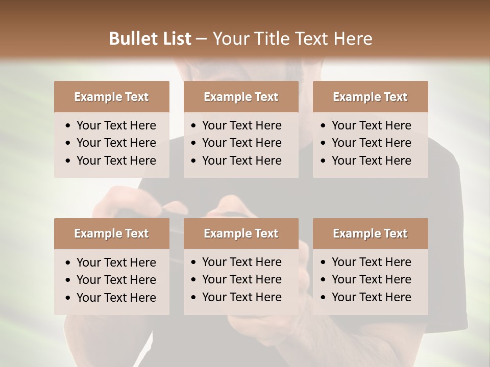A Man Holding A Remote Control In His Hand PowerPoint Template