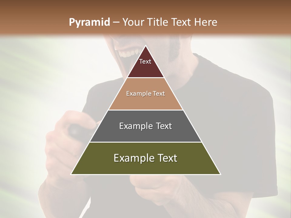 A Man Holding A Remote Control In His Hand PowerPoint Template