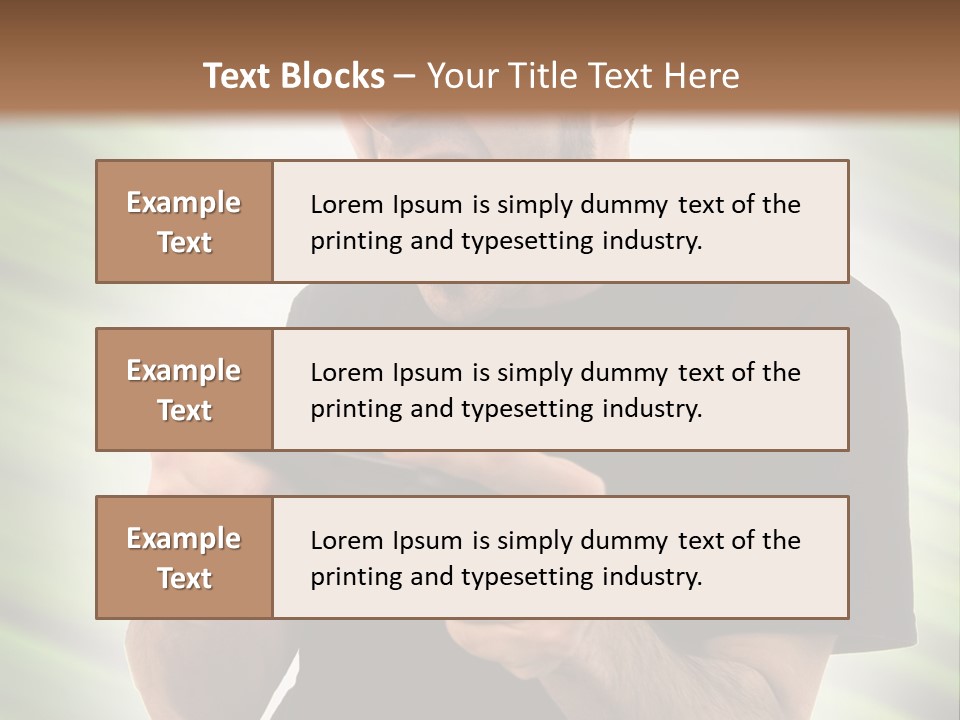 A Man Holding A Remote Control In His Hand PowerPoint Template