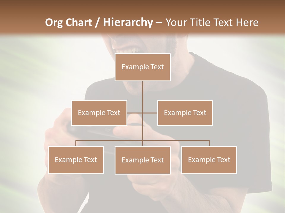 A Man Holding A Remote Control In His Hand PowerPoint Template