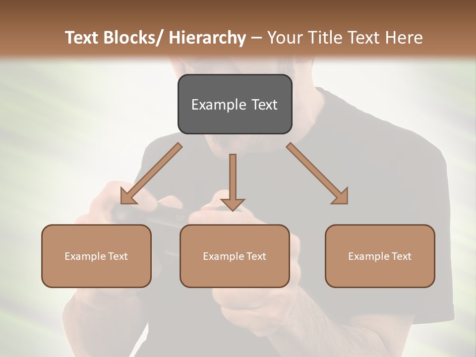 A Man Holding A Remote Control In His Hand PowerPoint Template