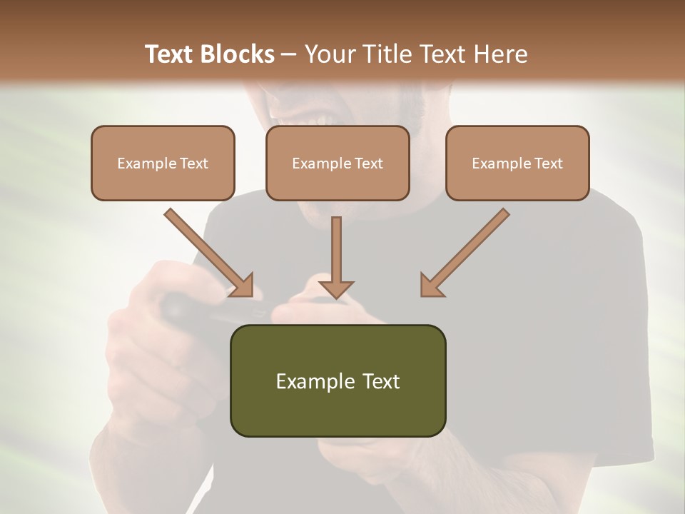 A Man Holding A Remote Control In His Hand PowerPoint Template