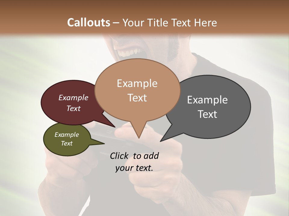 A Man Holding A Remote Control In His Hand PowerPoint Template