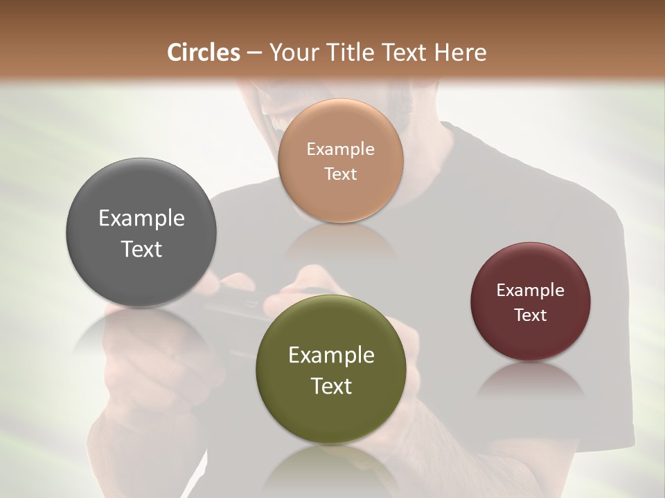 A Man Holding A Remote Control In His Hand PowerPoint Template