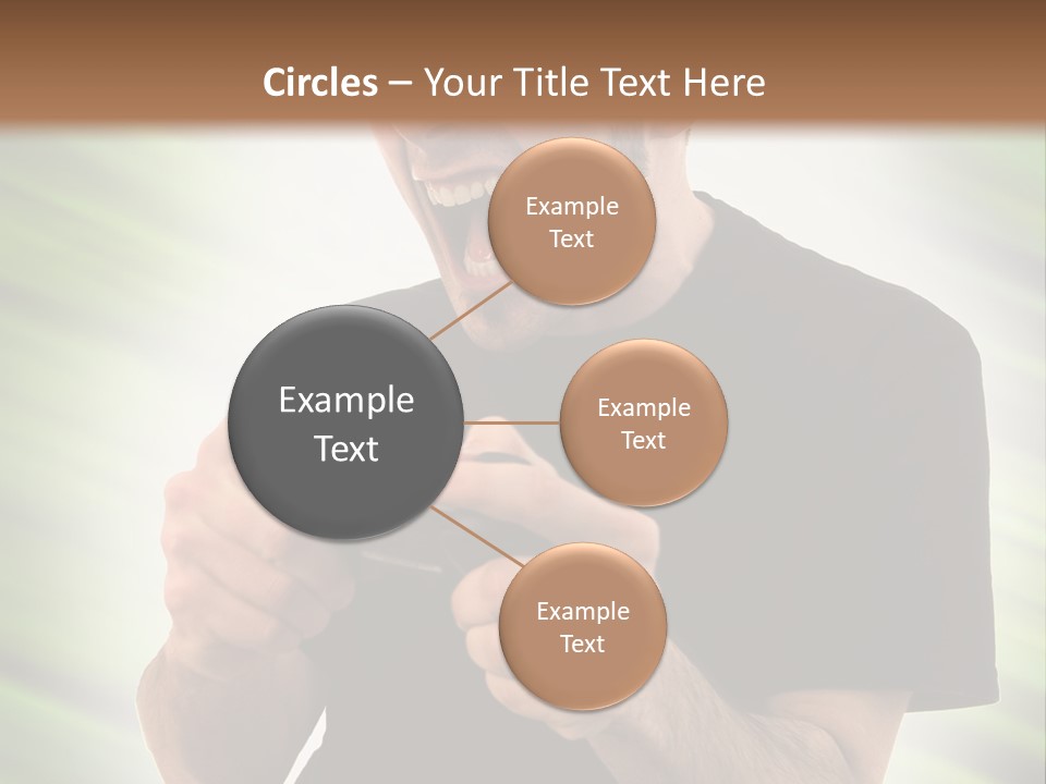 A Man Holding A Remote Control In His Hand PowerPoint Template