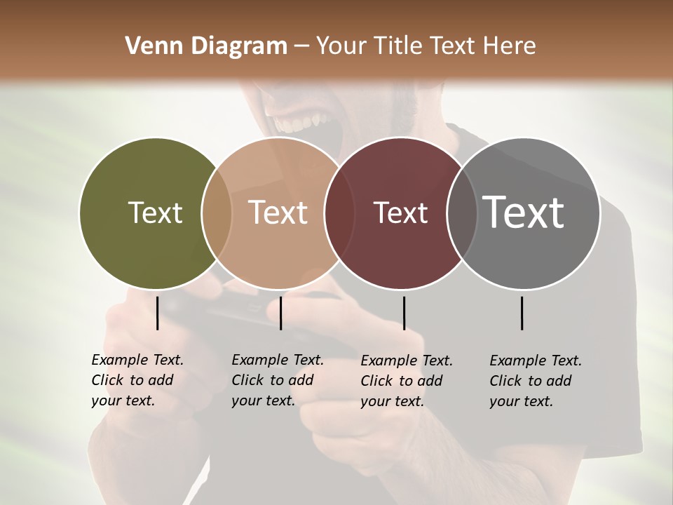 A Man Holding A Remote Control In His Hand PowerPoint Template
