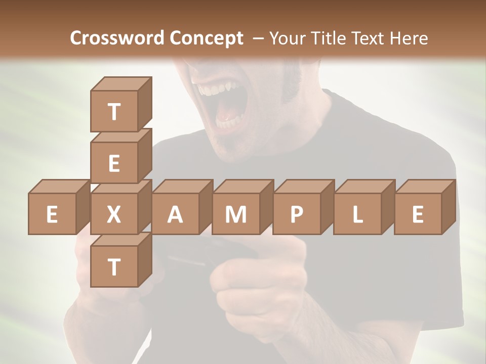 A Man Holding A Remote Control In His Hand PowerPoint Template