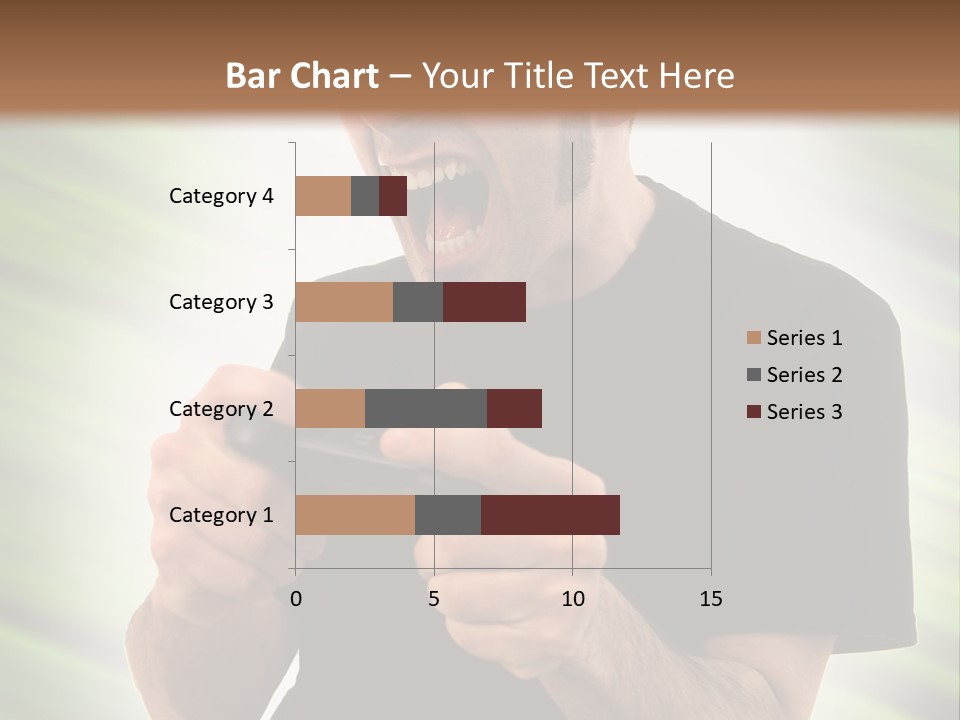 A Man Holding A Remote Control In His Hand PowerPoint Template
