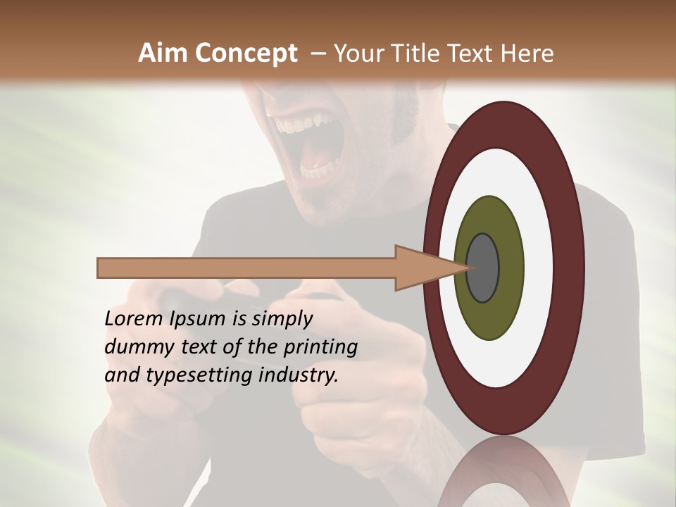 A Man Holding A Remote Control In His Hand PowerPoint Template