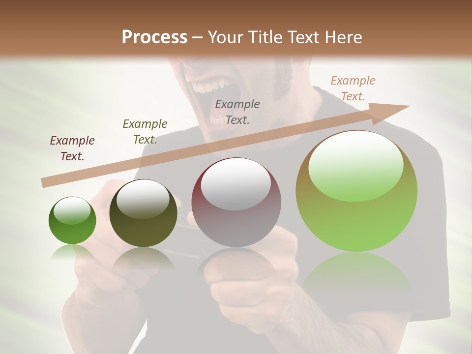 A Man Holding A Remote Control In His Hand PowerPoint Template