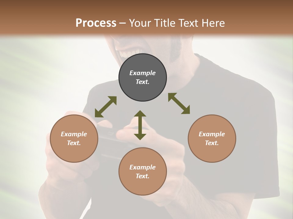 A Man Holding A Remote Control In His Hand PowerPoint Template