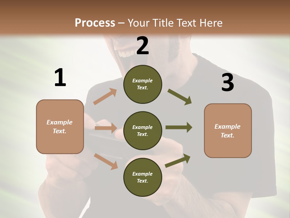 A Man Holding A Remote Control In His Hand PowerPoint Template